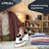 Bajaj Dx16 1100W Heavy Weight Dry Iron (White & Black)