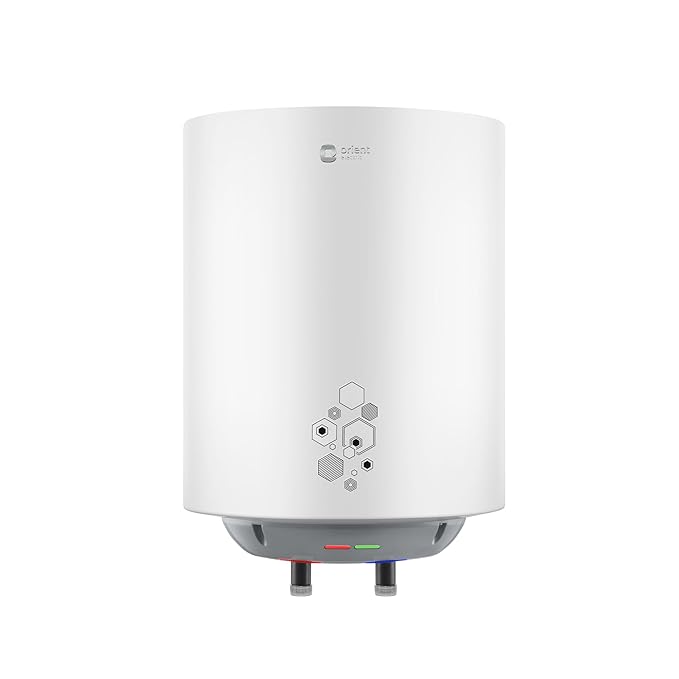 White water heater with brand logo on a white background