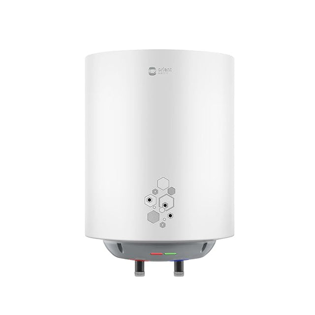 White water heater with brand logo on a white background
