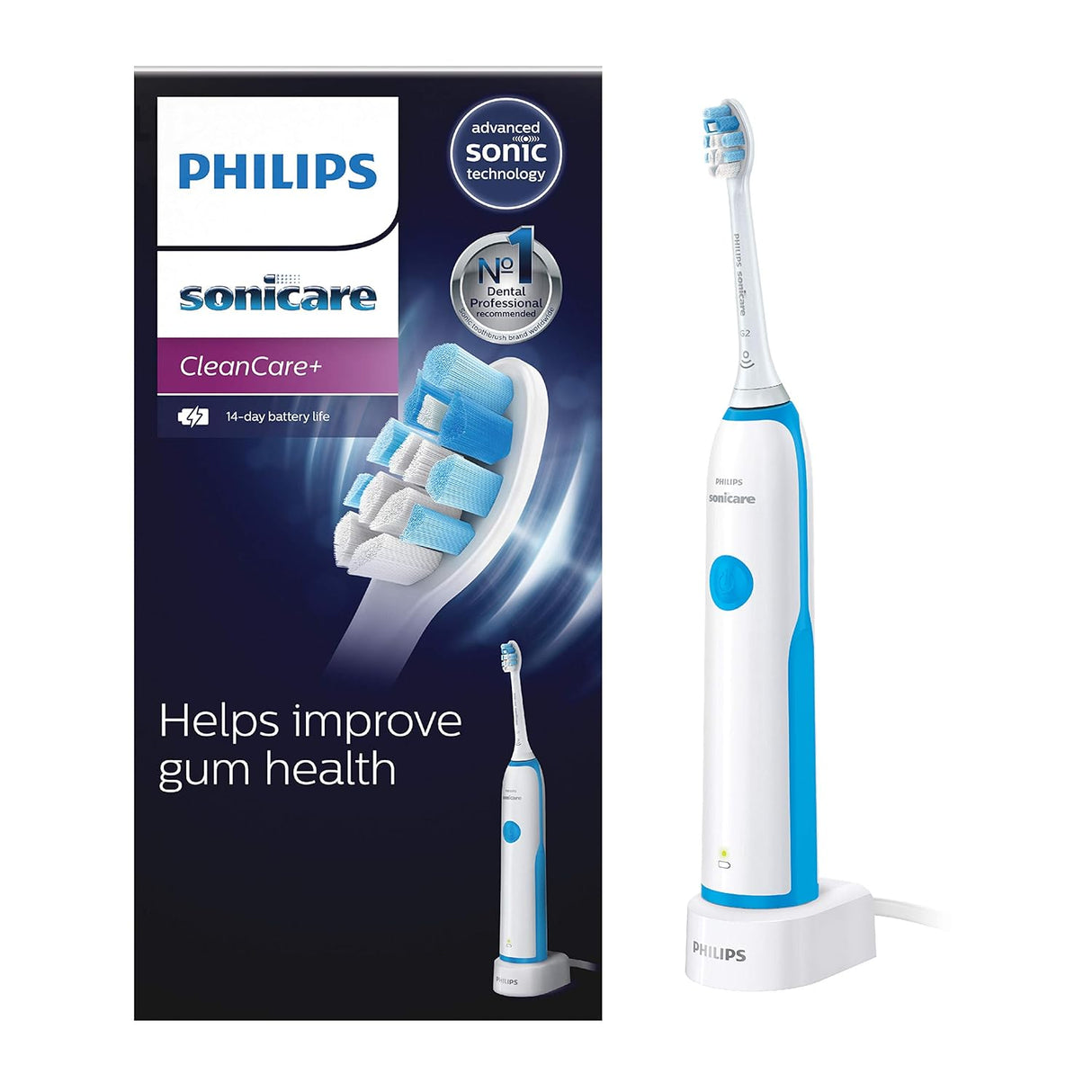 Philips HX3214/11 Sonicare Cleancare + Electric Toothbrush (White)