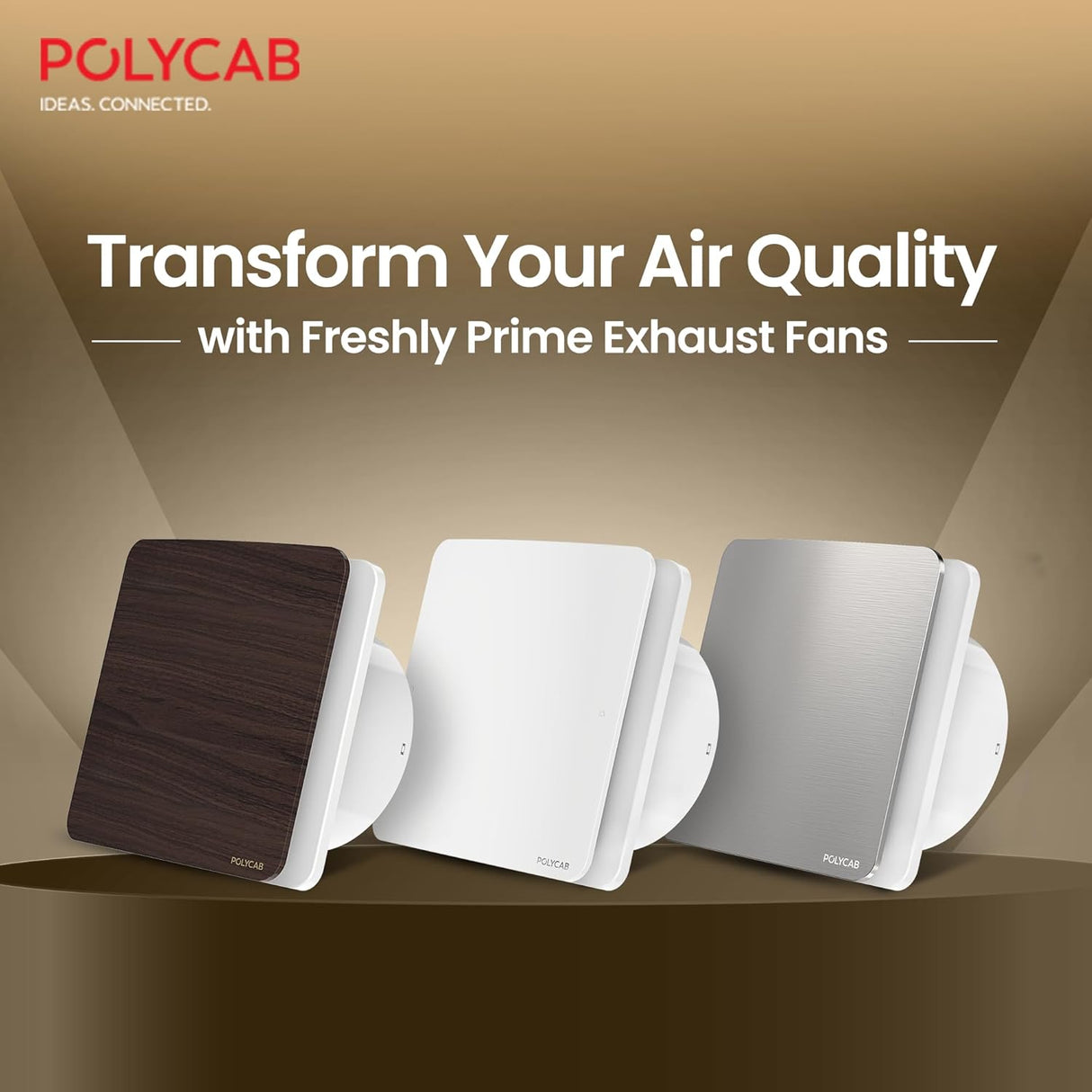 Polycab Freshly Prime 150mm Air Exhaust fan (Wood Finish)