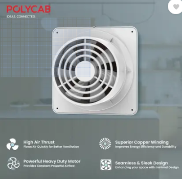Polycab Freshobreeze 150 mm Exhaust Fan  (White)