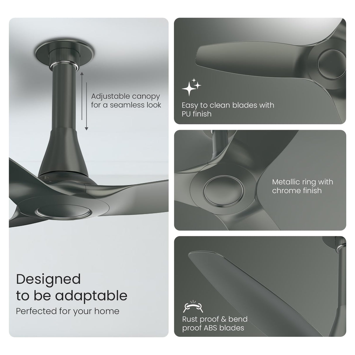 Orient Aeroquiet Neu 1S 1230mm Ceiling Fan Dark Olive