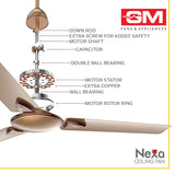 GM Nexa Decorative  Ceiling Fan 1200mm ( Rose Gold )