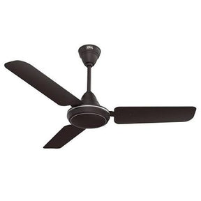 Black ceiling fan on a white background