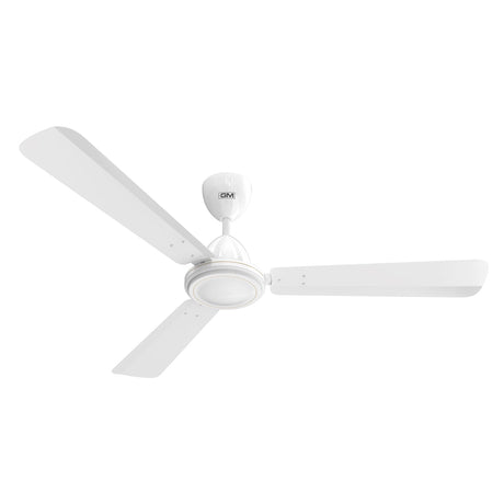 White ceiling fan on a white background