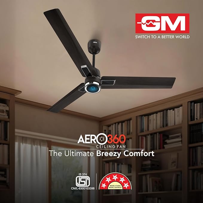 GM Aero360 1200mm BLDC Ceiling Fan (Brown Gun Metal)