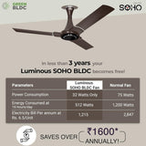 RR Signature SOHO BLDC 1200mm Ceiling Fan (Ale Brown)