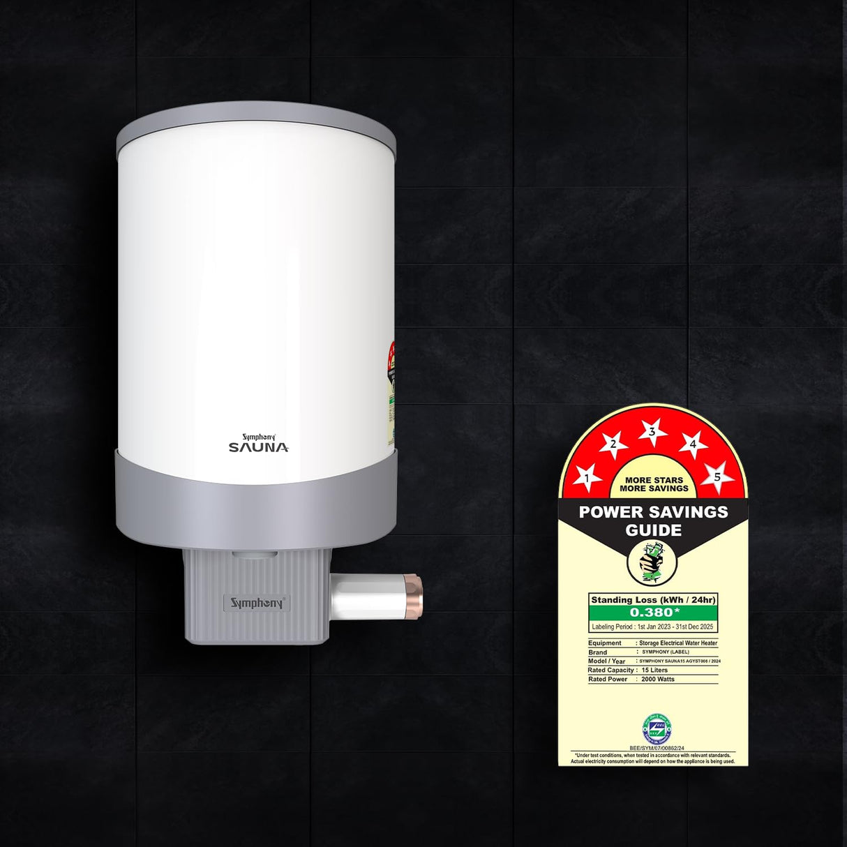 Symphony Sauna 15 Litre Hair Fall Control Water Heater