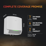 V-Guard Luxecube Avo Geyser 10 Ltr Water Heater (White)