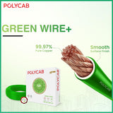 Polycab Green Wire+ 90M coil  1.5 SQ MM (Green)