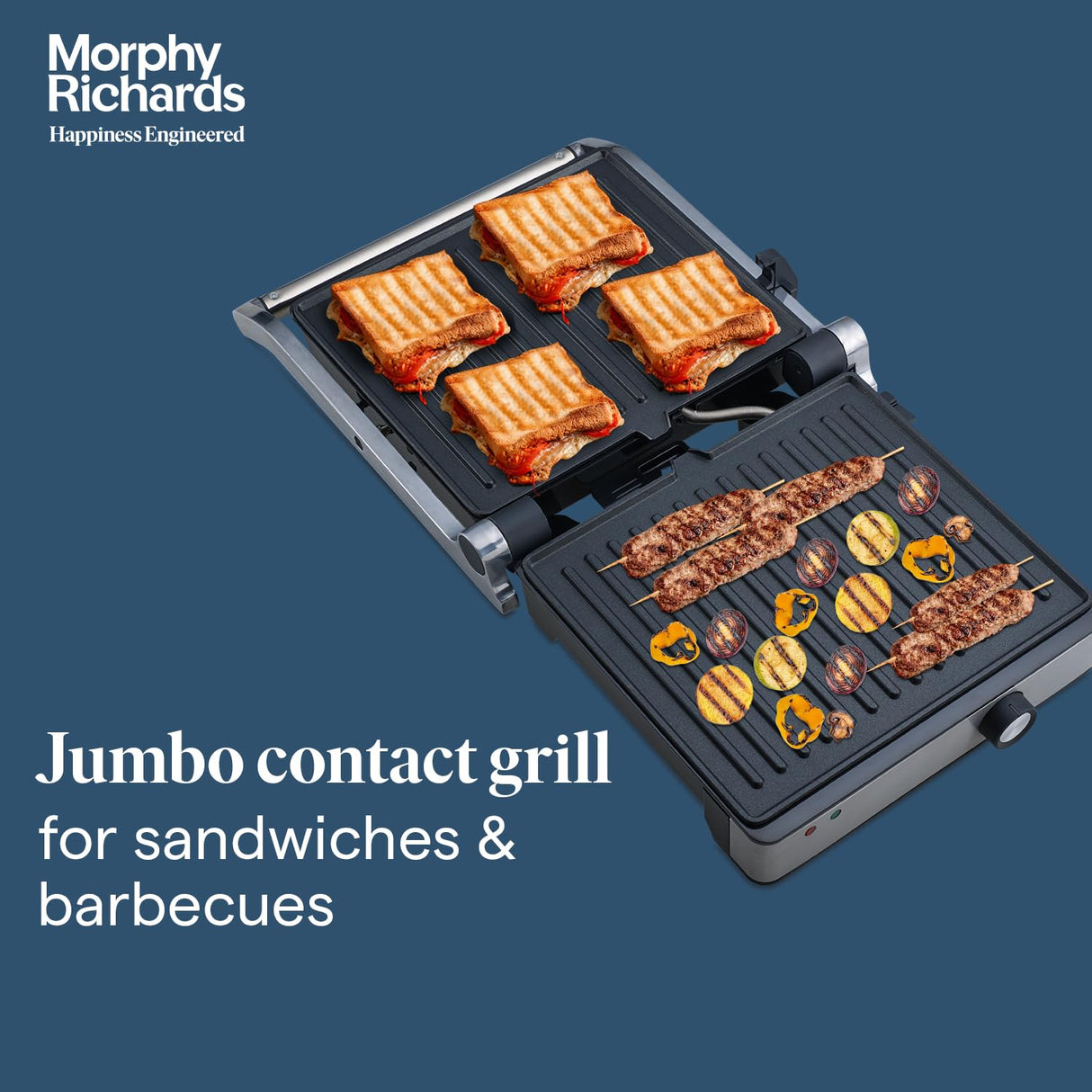 Morphy Richards Imperio Series Sandwich Maker GRILL SM 73 (Black)