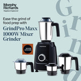 Morphy Richards Grindpro Maxx 4 Jar 1000 Watts Mixer Grinder (Black)