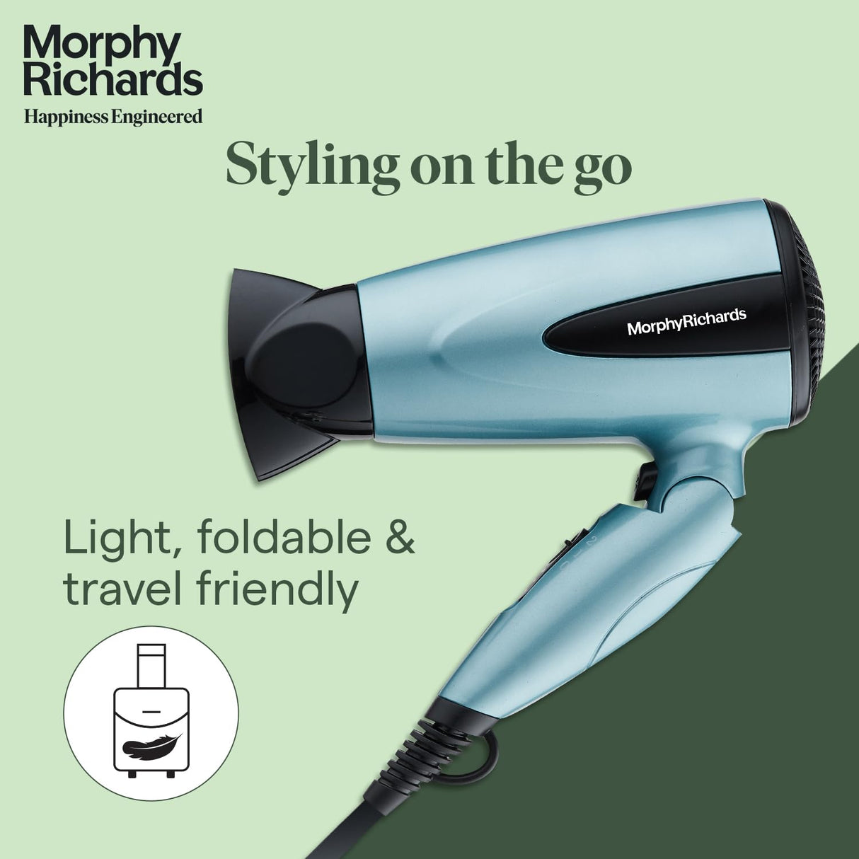 Morphy Richards Idazzle 1200W Hair Dryer (Aqua Blue & Black)