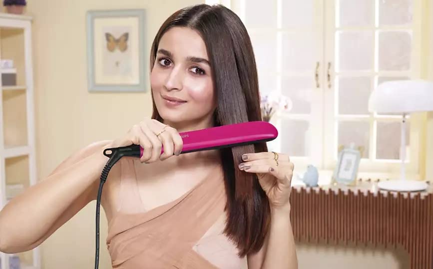 PHILIPS BHS393/00 Hair Straightener with Silk Protect Technology - Pink