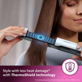 PHILIPS BHS520/00 Hair Straightener , ThermoShield Technology to lower heat damage (White)