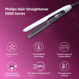 PHILIPS BHS520/00 Hair Straightener , ThermoShield Technology to lower heat damage (White)