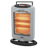 USHA 4003 1200Watt 3 Rod Halogen Heater with Auto Oscillation Feature (Grey)