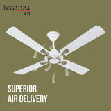 Havells Leganza 4 Blade 1200mm Ceiling Fan (White)