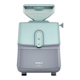 Havells NutriGrind Atta Mill with a light blue top and gray base on a white background