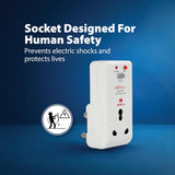 Havells Plastic 16A 30mA PRCD Adaptor (White)