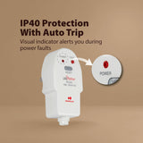 Havells Plastic 16A 30mA PRCD Plug Top (White)