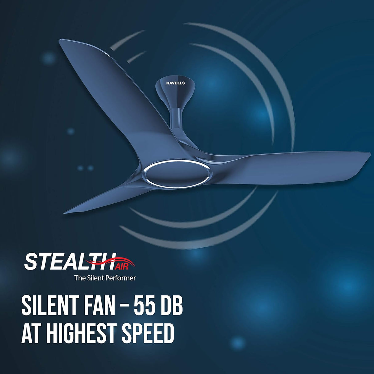 Havells Stealth Air ES 1200mm Ceiling Fan (Indigo Blue)