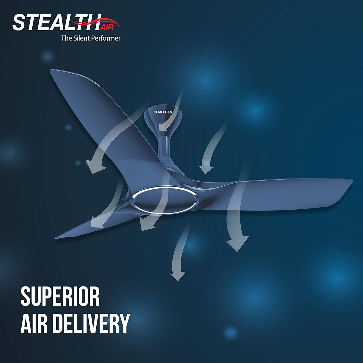 Havells Stealth Air ES 1200mm Ceiling Fan (Indigo Blue)