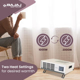 Bajaj Blow Hot 2000W Portable Room Heater (White)