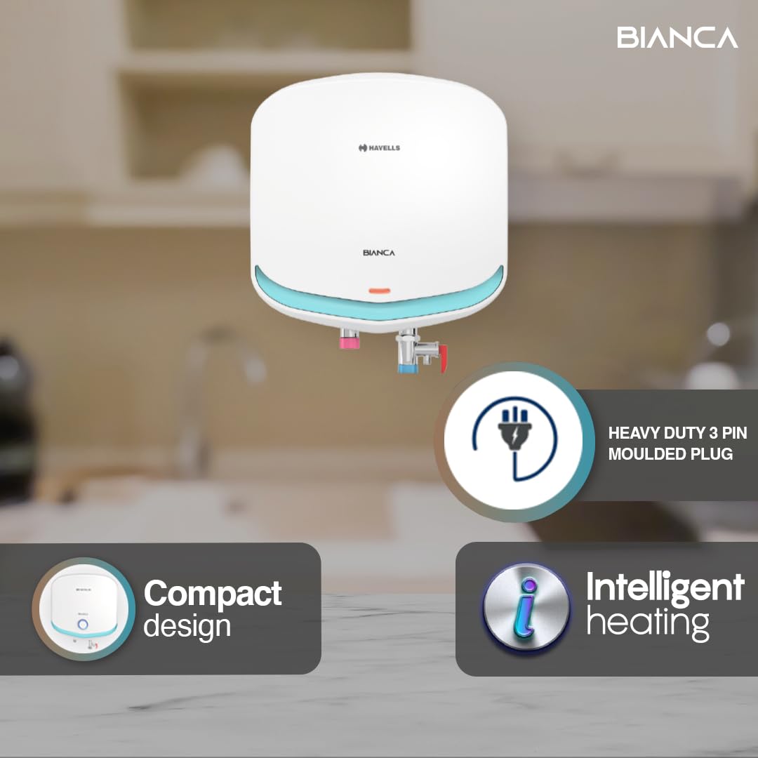 Havells Bianca 3L Instant Geyser 3 kW (White Blue)