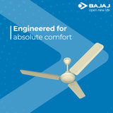 Bajaj Hurricane 1200mm Ceiling Fan  Opal White