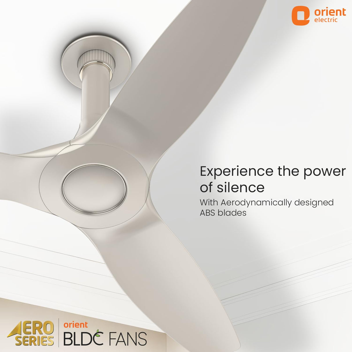 Orient Aeroquiet Neu Bldc 5S 1230mm Ceiling Fan Cream Latte