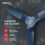 Havells 1200Mm Stealth Air Bldc Motor Ceiling Fan (Indigo Blue)