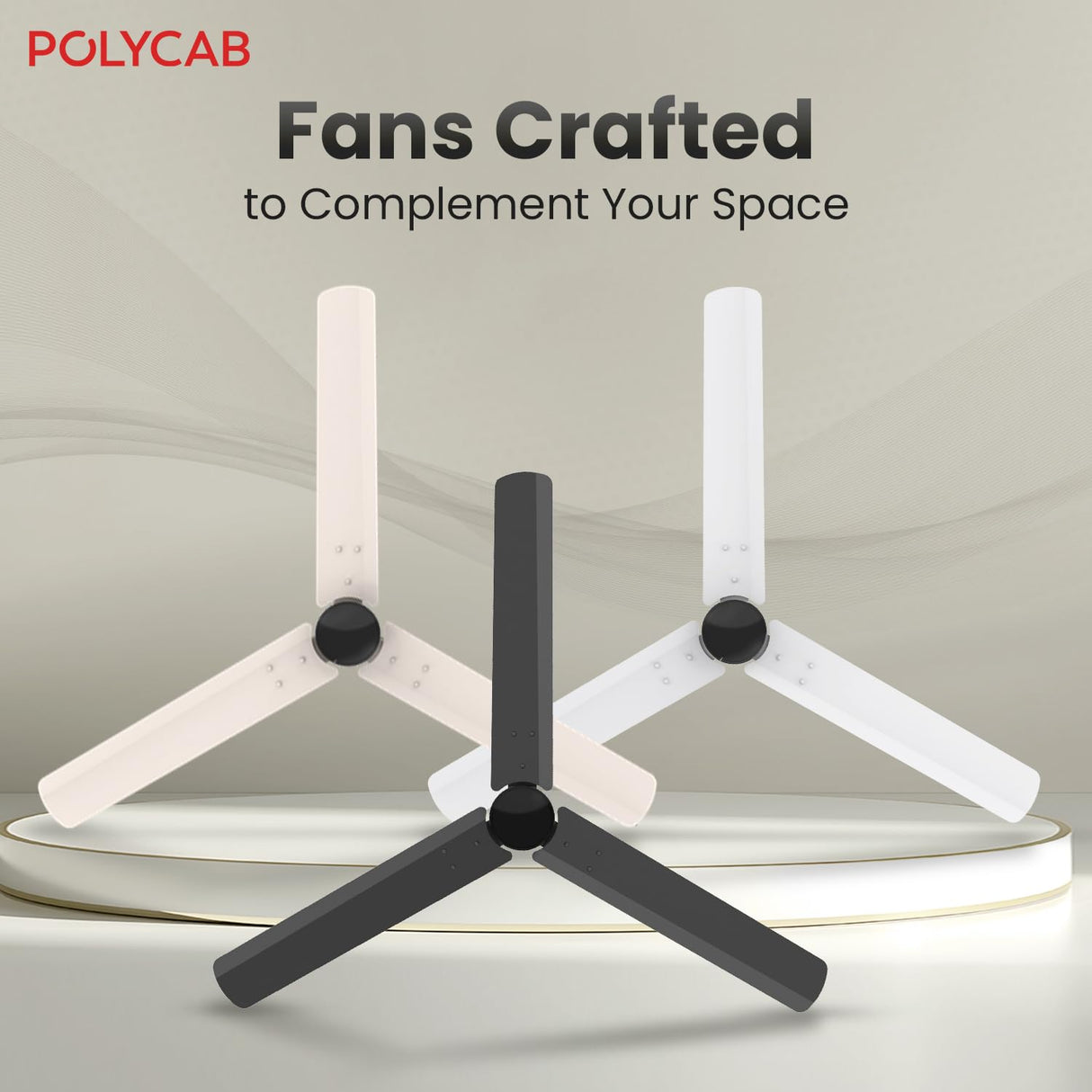 Polycab Wizzy Plus 1200mm 5-Star BLDC Ceiling Fan With remote (Matt Black)