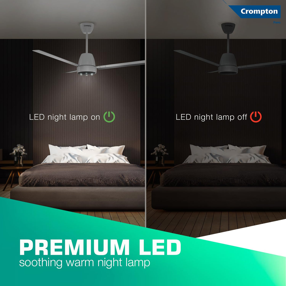 Crompton Energion Niteo 1200 mm BLDC Ceiling Fan (Silver White)