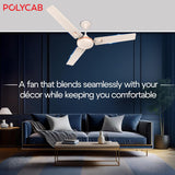 Polycab Aereo Prime 1200mm Ceiling Fan (Beige Rosegold)