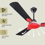 Usha Super Striker 1200mm Energy Saving Ceiling Fan (Charcoal)