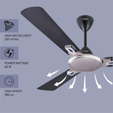 Usha Striker Galaxy 1200mm Decorative Ceiling Fan (Dark Grey)