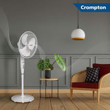 Crompton HighSpeed Torpedo 400mm Pedestal Fan (KD White)