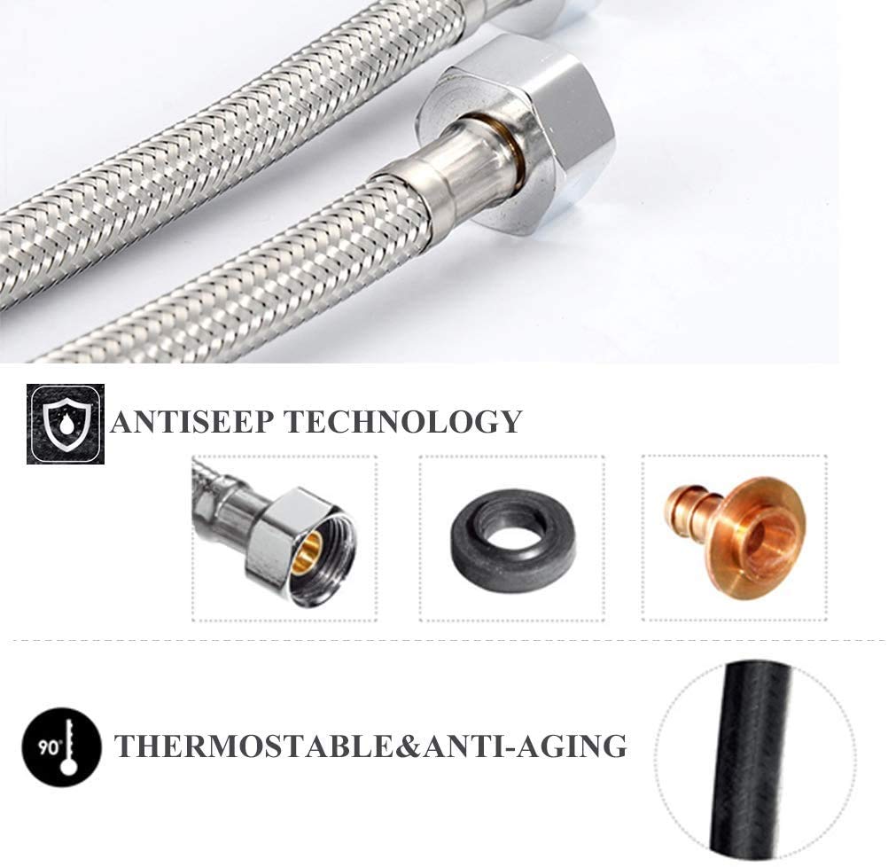 Bajaj SS-304 Grade 18-Inch, Connection Pipe (2-Piece Set)