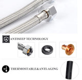 Bajaj SS-304 Grade 18-Inch, Connection Pipe (2-Piece Set)