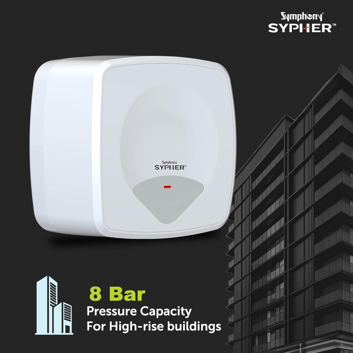Symphony Sypher 15 Litre Storage Water Geyser