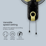 Crompton Torpedo 400mm High Speed Wall Fan (Black Yellow)