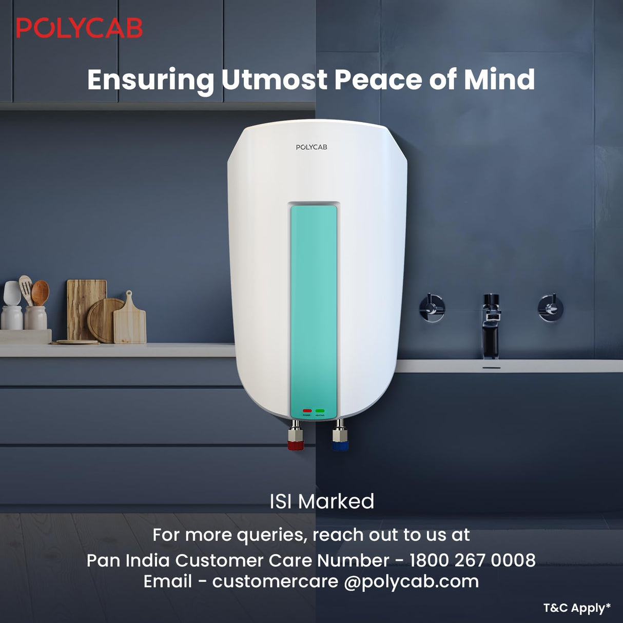 Polycab Intenso 5 litre Instant Water heater Geyser (White)