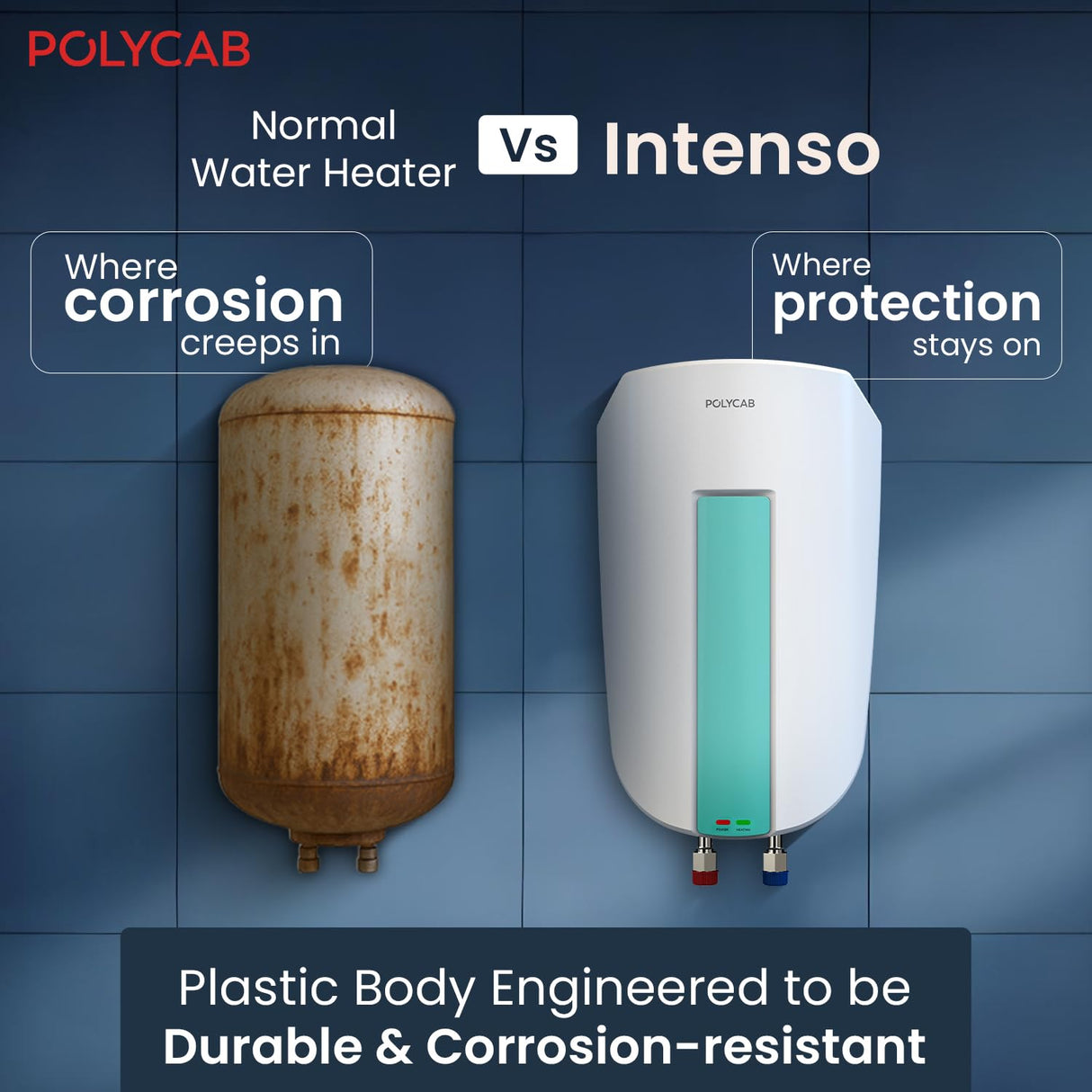 Polycab Intenso 5 litre Instant Water heater Geyser (White)