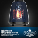 Crompton Ameo Pro 750W 3 Jar Mixer Grinder (Black & Blue)