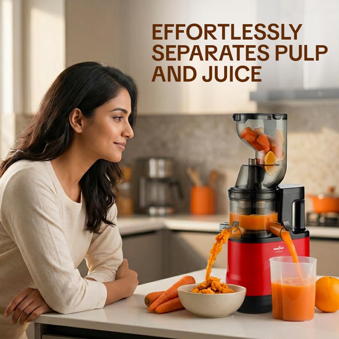 This juicer effortlessly seperates pulp and juice . 