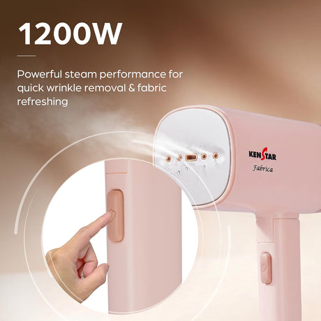 This garment steamer 1200W has powerful dsteam performance for quick wrimkle removal & fabroc refreshng 