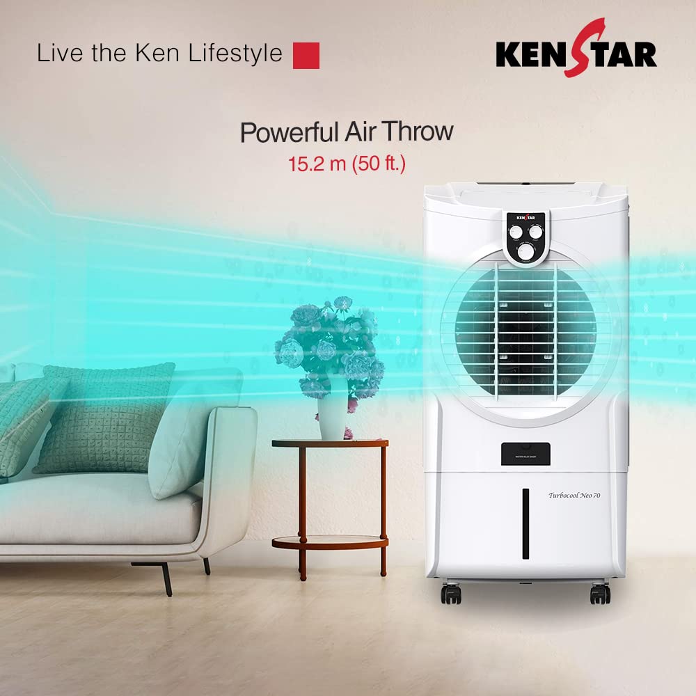 This cooler has Powerful air throw upto 50Ft 