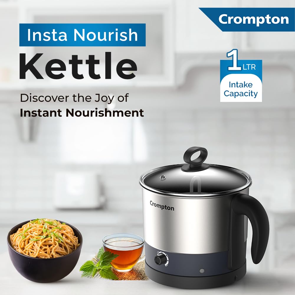 Crompton Insta Nourish Multi-Purpose Kettle 1 Ltr  (Back)